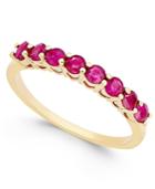 Ruby (3/4 Ct. T.w.) Eight Stone Band In 14k Gold
