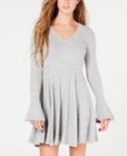 American Rag Juniors' Ribbed Bell-sleeve Dress, Created For Macy's