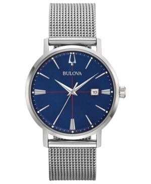 Bulova Men's Aero Jet Stainless Steel Mesh Bracelet Watch 39mm