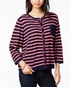 Tommy Hilfiger Striped Boxy Cardigan, Only At Macy's