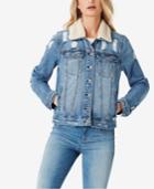 Jessica Simpson Juniors' Reagan Fleece Denim Jacket