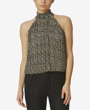 Avec Les Filles Pleated Halter Top