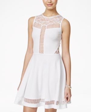 Marilyn Monroe Juniors' Illusion Lace A-line Dress