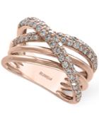 Pave Rose By Effy Diamond Crisscross Ring (3/4 Ct. T.w.) In 14k Rose Gold