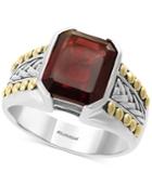Effy Men's Rhodolite Garnet Ring (6-3/8 Ct. T.w.) In Sterling Silver & 18k Gold
