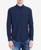 Calvin Klein Jeans Men's Grid-pattern Shirt