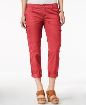 Tommy Hilfiger Cargo Roll-tab Capri Pants, Created For Macy's