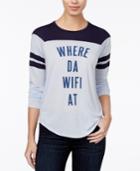 Freeze 24-7 Juniors' Where Da Wifi At Graphic T-shirt