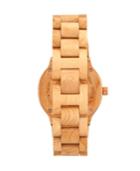 Earth Wood Biscayne Wood Bracelet Watch W/date Khaki 38mm