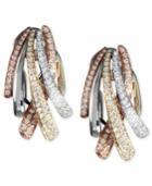 Trio By Effy Diamond Earrings (3/4 Ct. T.w.) In Tri-tone 14k Gold