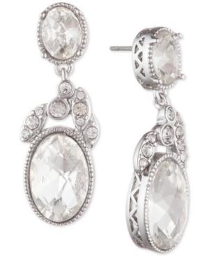 Janny Packham Silver-tone Crystal Drop Earrings