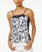 Armani Exchange Sleeveless Mixed-print Top