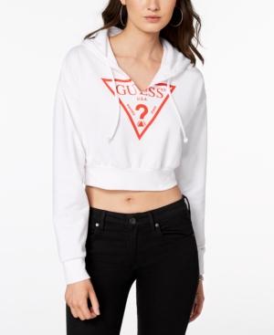 Guess Davina Logo Cropped Hoodie
