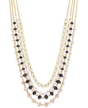 Inc International Concepts Gold-tone Beaded Layer Necklace, Only At Macy's