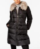 Kate Spade New York Faux-fur-trim Skirted Puffer Coat