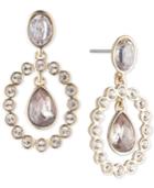 Givenchy Gold-tone Crystal & Stone Orbital Drop Earrings