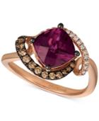 Le Vian Raspberry Rhodolite (1-3/4 Ct. T.w.) & Diamond (1/4 Ct. T.w.) Ring In 14k Rose Gold