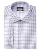 Alfani Men's Classic-fit Performance Grape Hairline Check Dress Shirt, Only At Macy's