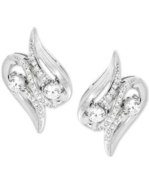 Wrapped In Love Diamond Squiggle Earrings (1/2 Ct. T.w.) In 14k White Gold