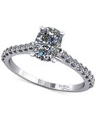 Diamond Cathedral Mount Setting (1/5 Ct. T.w.) In 14k White Gold