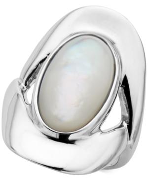 Nambe Mother-of-pearl Oval Ring In Sterling Silver, Created For Macy's