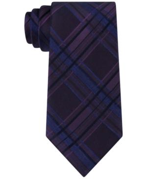 Calvin Klein Men's Indigo Plaid Tie