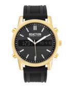 Kenneth Cole Reaction Men's Analog-digital Black Silicone Strap Watch 44mm