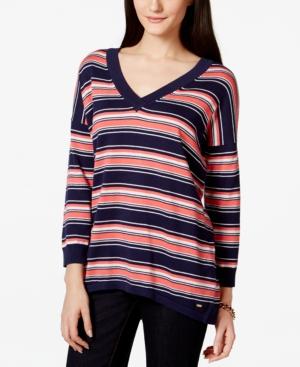 Tommy Hilfiger Jamie Striped V-neck Sweater