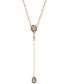 Marchesa Gold-tone Bead & Crystal Lariat Necklace, 16 + 3 Extender