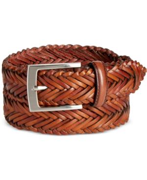 Tasso Elba Men's Dome-strand Leather Belt, Only At Macy's