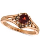 Le Vian Pomegranate Garnet (1/2 Ct. T.w.) & Diamond Accent Ring In 14k Rose Gold