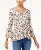 Miss Chievous Juniors' Strappy Printed Peasant Top