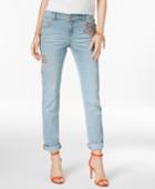 Inc International Concepts Embroidered Indigo Wash Straight-leg Jeans, Only At Macy's