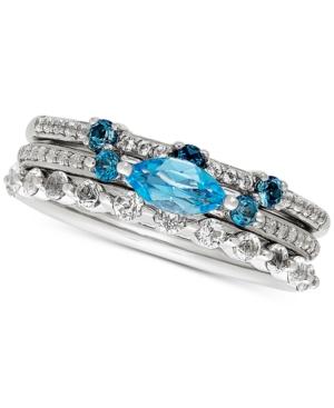 3-pc. Set Topaz Stacking Rings (1-5/8 Ct. T.w.) In Sterling Silver