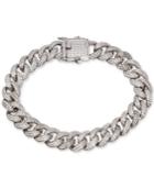 Cubic Zirconia Link Bracelet In Sterling Silver