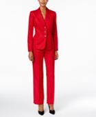 Le Suit Herringbone Three-button Pantsuit