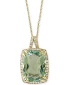 Final Call By Effy Green Amethyst (10-3/8 Ct. T.w.) & Diamond (1/4 Ct. T.w.) Pendant Necklace In 14k Gold