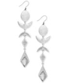 Lucky Brand Silver-tone Moonphase Drop Earrings