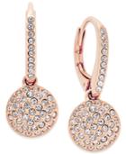 Danori Rose Gold-tone Pave Disc Drop Earrings, Only At Macy's