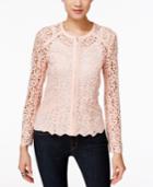 Inc International Concepts Zip-front Crocheted Jacket, Only At Macy's