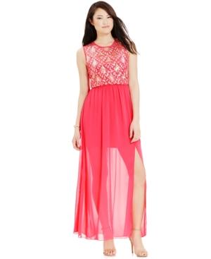 As U Wish Juniors' Contrast Maxi Dress