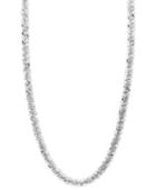 "14k White Gold Necklace, 18"" Faceted Chain"
