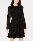 American Rag Juniors' Burnout Velvet Fit & Flare Dress, Created For Macy's
