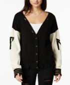 True Religion Ripped Colorblocked Cardigan