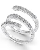 Diamond Triple Row Coil Ring (7/8 Ct. T.w.) In 14k White Gold