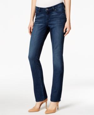 Vintage America Boho Embroidered Kemi Wash Straight-leg Jeans