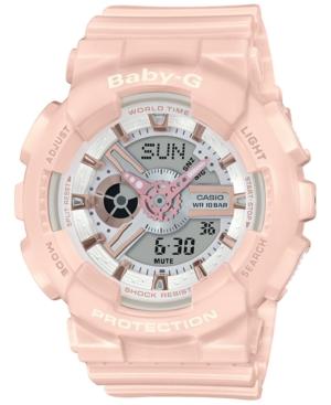 Baby-g Women's Analog-digital Blush Resin Strap Watch 43.4mm