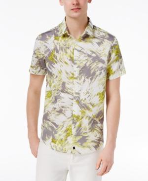 Calvin Klein Men's Jungle-print Cotton Shirt