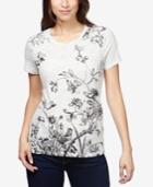 Lucky Brand Cotton Floral-print T-shirt