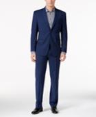 Marc New York By Andrew Marc Men's Classic-fit Blue Mini-check Suit